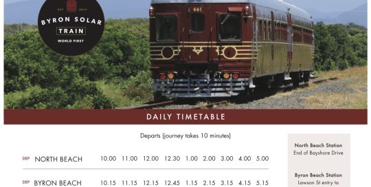Solar Train Timetable Sept2023 outlines